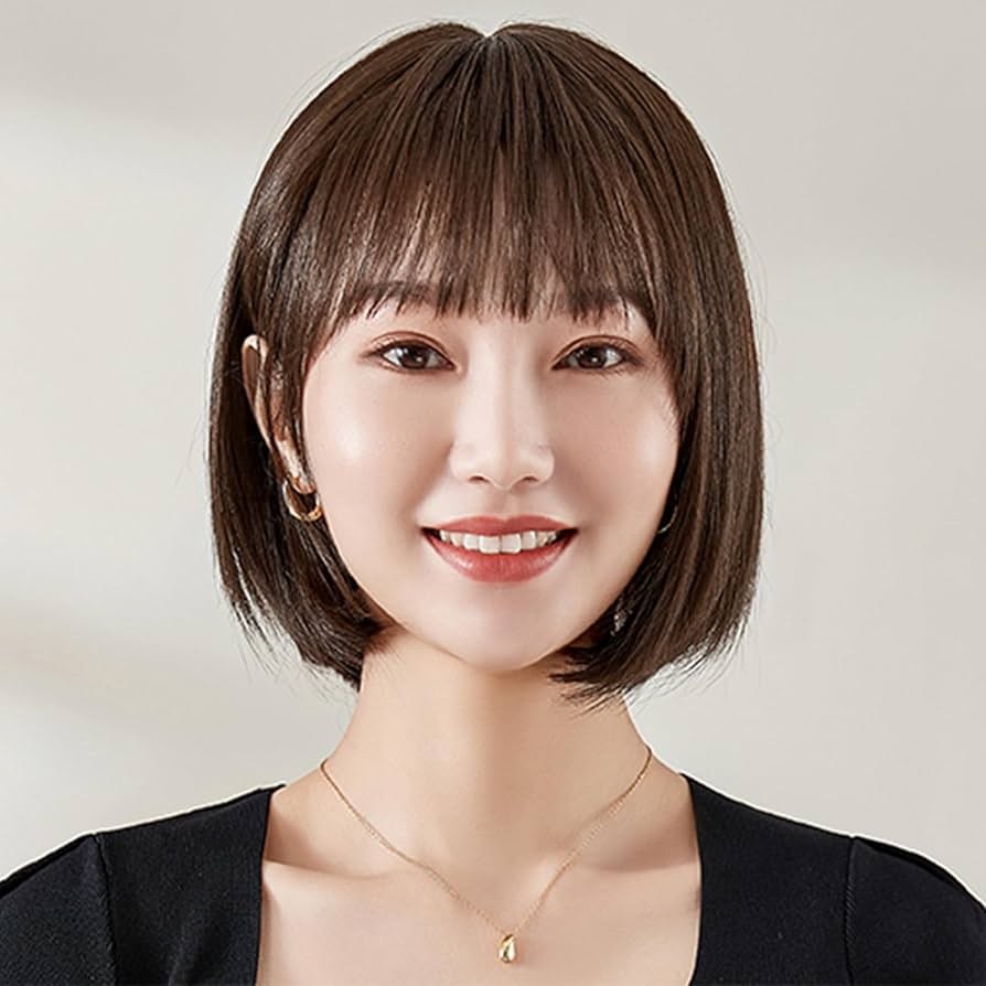 全人毛100% 　自然　広い　人工肌　つむじカバー　30cm　ブラウン　　ボブ❤ 楽天市場】【試着可能 返品OK】フルウィッグ ミディアム 人毛100